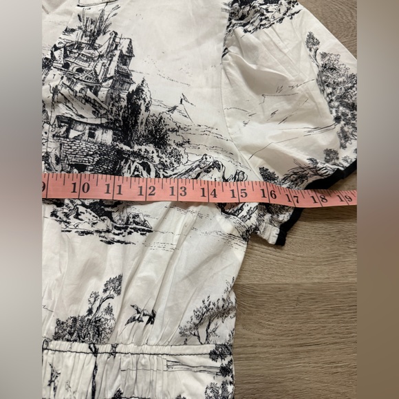 Umgee Black and White Scenic Maxi Dress - Picture 9 of 10